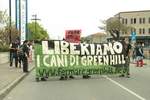 Corteo contro Green Hill