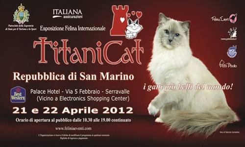 Esposizione felina internazionale Titanic San Marino 21 22 aprile