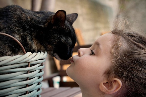 gatto e bimba